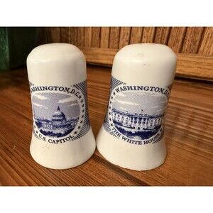 Vintage Washington DC White House Capitol Salt Pepper Shaker Set